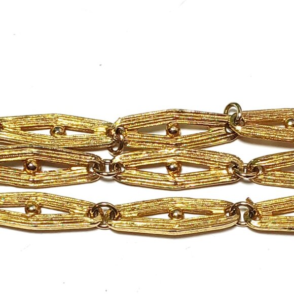 Vintage Gold Multi-strand Oriental Bracelet, Classy Chain Bracelet for Women - Picture 11 of 11